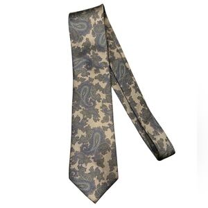 Vintage Oakton Ltd Silk Paisley Tie Made in USA Italian Fabric 2.75” 55.5”